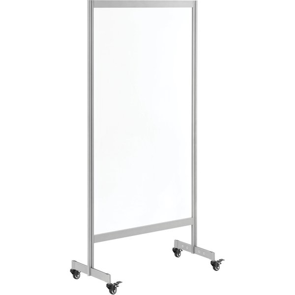 Global Industrial Clear Mobile Divider, Acrylic, 30W x 60H 695871
